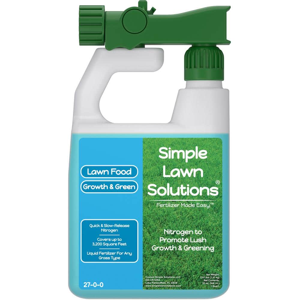 Lawn Food 32 oz. Liquid Lawn Fertilizer Growth and Green 27-0-0 Ready To Sp