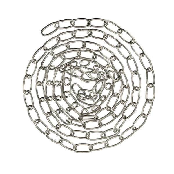 Aspen Steel 10 ft. Chain for Hanging Up Maximum 50 lbs. Lighting Fixture/Swag Light/Plant in Brushed Nickel 9G