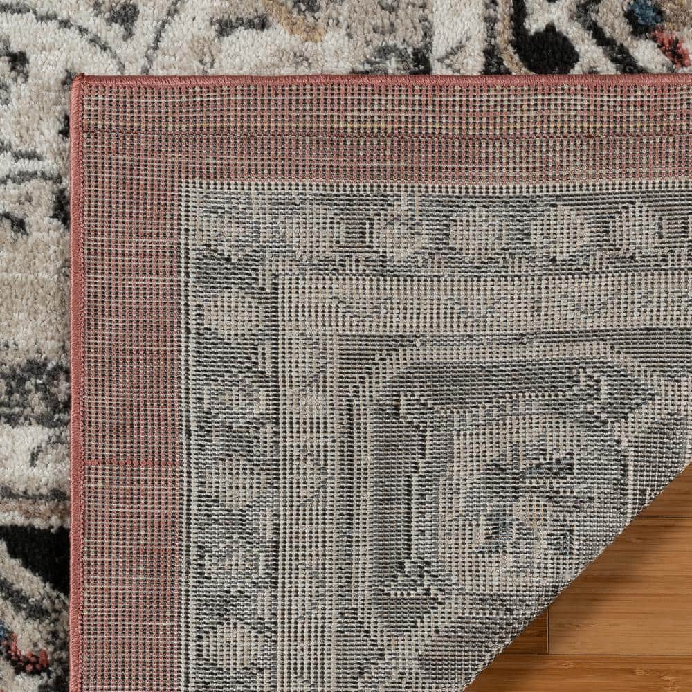 Fluer Rose 5' x 7' Tufted Synthetic Area Rug