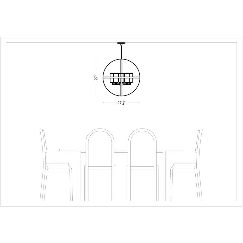 Alturas Brushed Nickel 5-Light Chandelier with Clear Seeded Glass