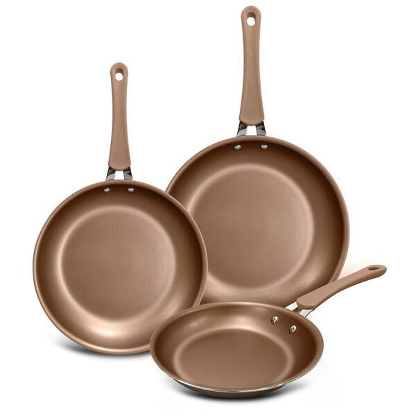 Nutrichef 8'' Small Fry Pan - Non-Stick High-Qualified Kitchen Cookware - Brown