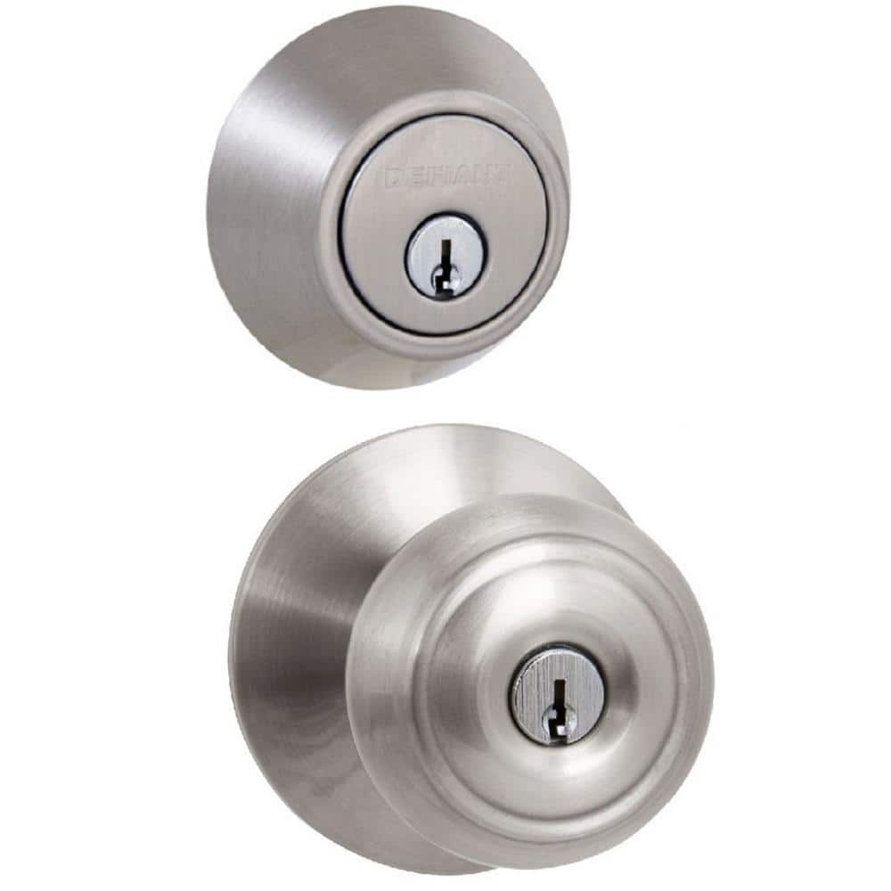 Defiant Hartford Satin Nickel Combo Pack with Single Cylinder