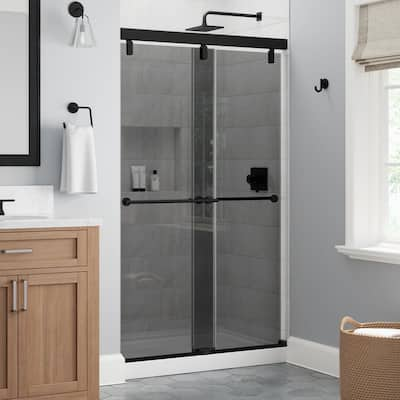 Delta Lyndall 60 in. W x 71-1/2 in. H Mod Soft-Close Sliding Frameless ...