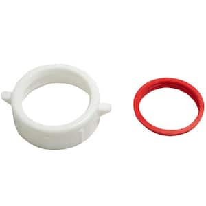 1-1/4 in. Sink Drain Pipe Plastic Slip-Joint Nut with Rubber Reducing Washers