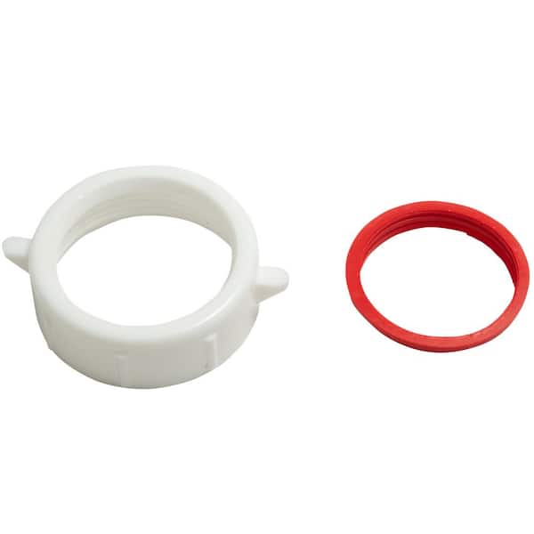 Oatey 1-1/4 in. Sink Drain Pipe Plastic Slip-Joint Nut with Rubber Reducing Washers