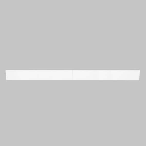 TJAmerican 61 in. W x 0.75 in. x 4 in. Engineered White Marble Bathroom Vanity Backsplash (2-Pieces of 30.5 in.)