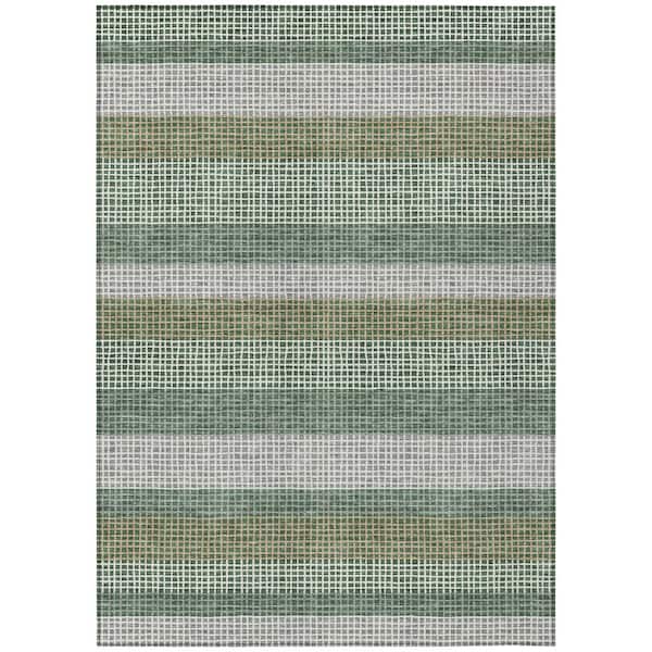 Chantille Machine Washable Indoor/Outdoor Abstract ACN2530 Basil 3 ft. x 4 ft. Area Rug