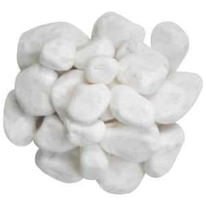 Himalaya White 0.5 cu. ft. per Bag (1 in. to 2 in.) Bagged Landscape Pebbles (1 Bag/0.5 cu. ft.)