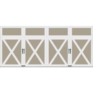 Coachman X Design 16 ft x 7 ft Insulated 18.4 R-Value  Sandtone Garage Door without Windows