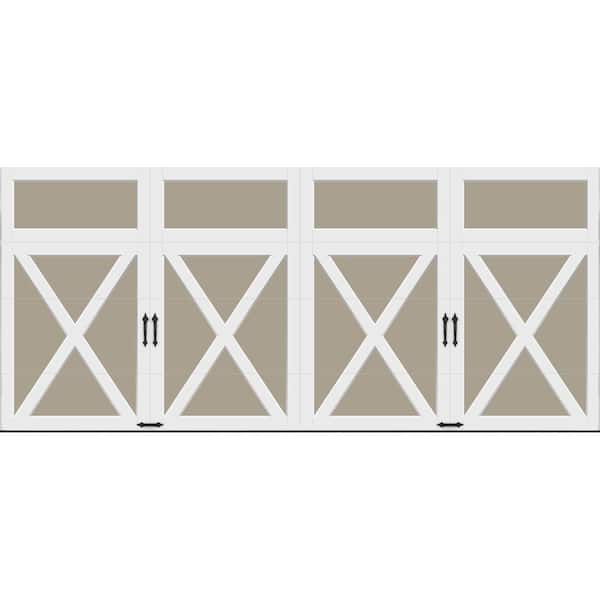Clopay Coachman X Design 16 ft x 7 ft Insulated 18.4 R-Value  Sandtone Garage Door without Windows