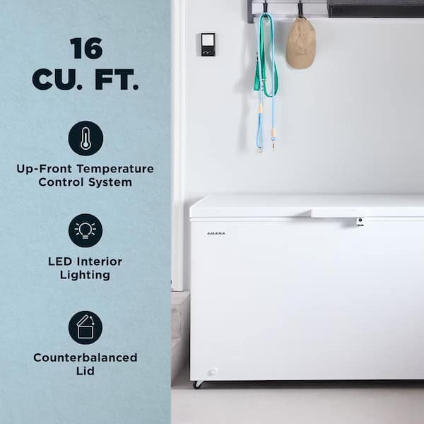 Amana 16 cu. ft. Manual Defrost Chest Freezer with Up-Front
