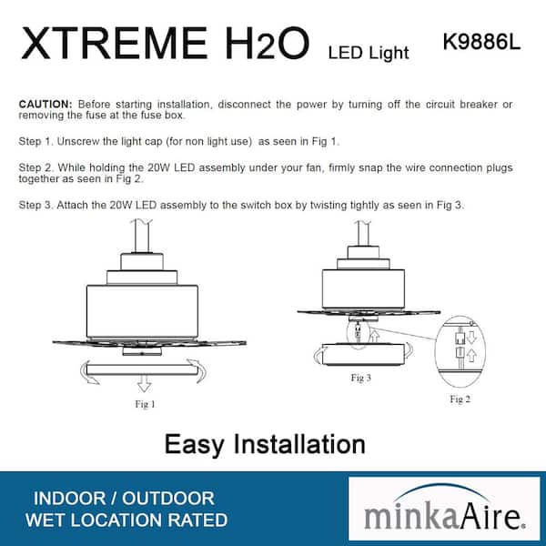 Simple 1-Light LED Oil Rubbed Bronze Ceiling Fan Light Kit Simple 1-Light LED Oil Rubbed Bronze Ceiling Fan Light Kit