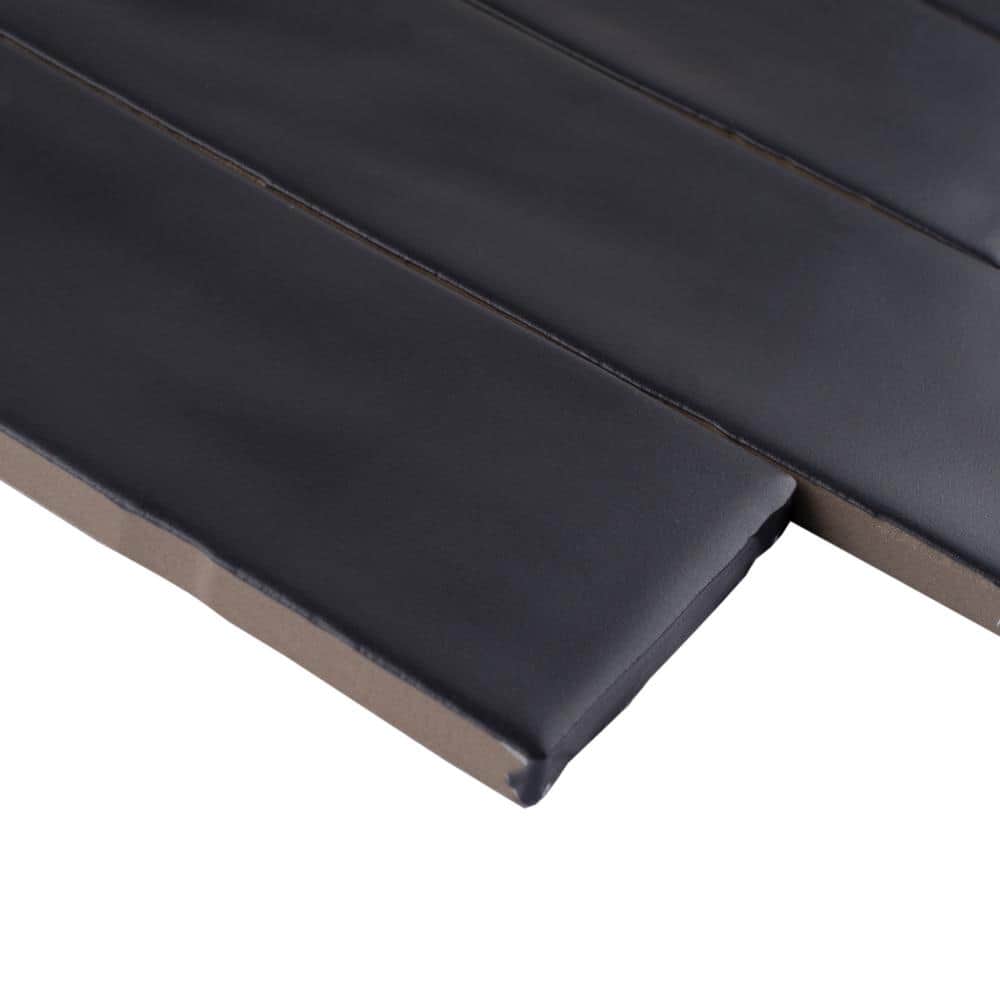 Matte Black 3" x 8" Porcelain Subway Tile