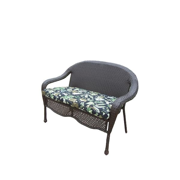 Oakland Living Elite Resin Wicker Patio Loveseat with Cushion