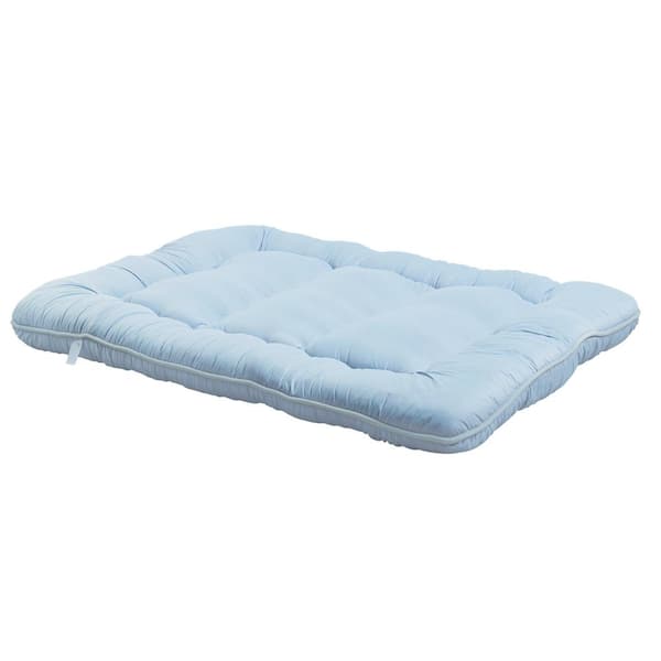 Dovelina Full Size Soft Cotton 4 in. Mattress Foldable Japanese Floor Mattress With White Removable Cover
