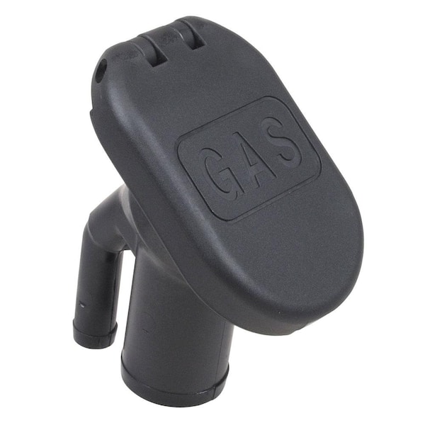 Perko Polymer Vented Gas Fill with 35° Angled Neck for 1.5 in. Hose - Black