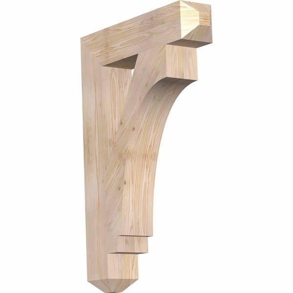 Ekena Millwork 5.5 in. x 40 in. x 28 in. Douglas Fir Imperial Craftsman Smooth Bracket
