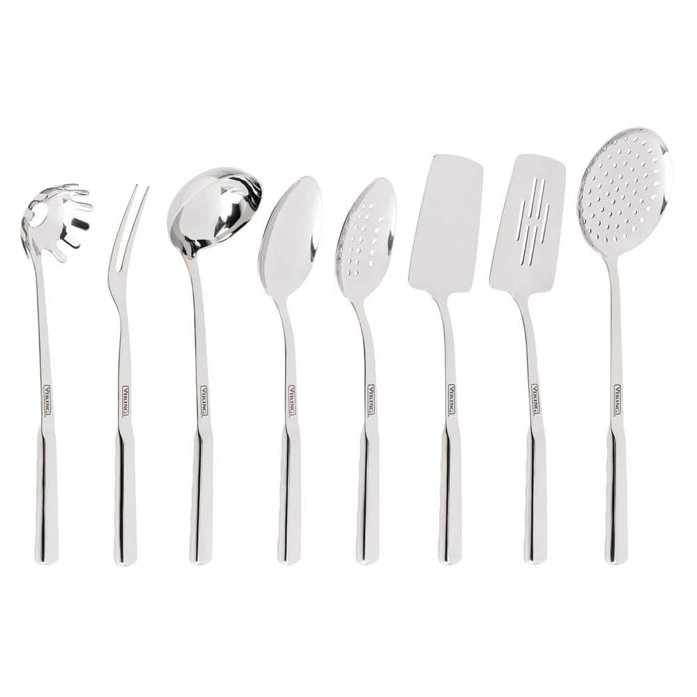 Viking 8 Piece Stainless Steel Utensil Set 40129-9988G - The Home Depot