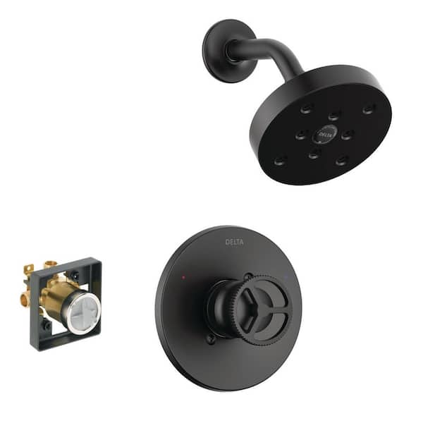 Unbranded Trinsic Single-Handle 1-Spray Shower Faucet in Matte Black (Valve Included)
