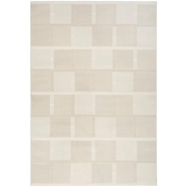 Nourison Nordic Ivory Beige 5 ft. x 7 ft. All-over design Contemporary Area Rug