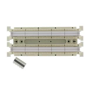 Cat 5e 110-Style Wiring Block Kit Wall Mount without Legs for C-5 Connector Clips, Ivory (100-Pair)