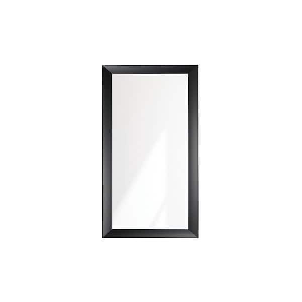 BrandtWorks 32 in. W x 55 in. H Modern Gallery Black Wall Mirror
