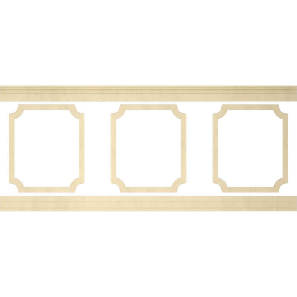 Adjustable White Polyurethane Scalloped Wainscot Paneling Kit