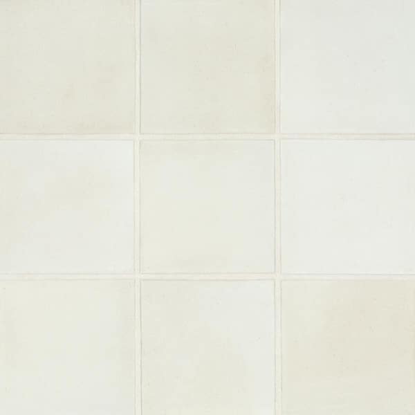 Bedrosians Celine Square 4 in. x 4 in. Matte White Porcelain Tile (5.38 sq. ft./Case)