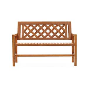 Laguna Solid Wood Outdoor Loveseat Bench with Cushion
