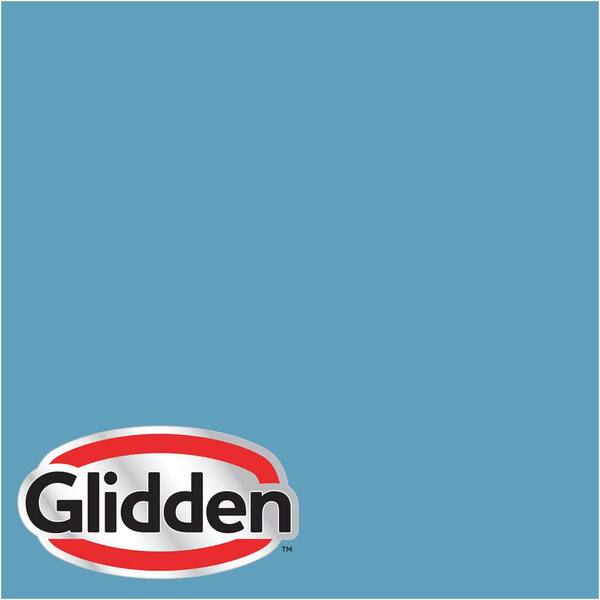 Glidden Premium 5 gal. #HDGB46D Hidden Harbor Blue Flat Interior Paint with Primer