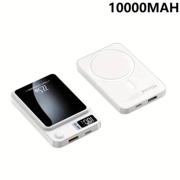 Etokfoks 10000 mAh Super Fast Magnetic Wireless Charging Power Bank for  Iphone15pro/14max/13/12/Android (USB, Type-C), White MLSA17LT070 - The Home  Depot