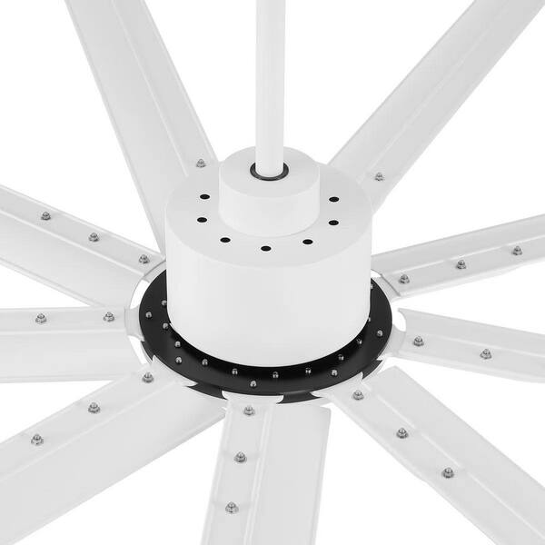 MLiAN 120 in. (10 ft.) 9-Blades Indoor Ceiling Fan in White