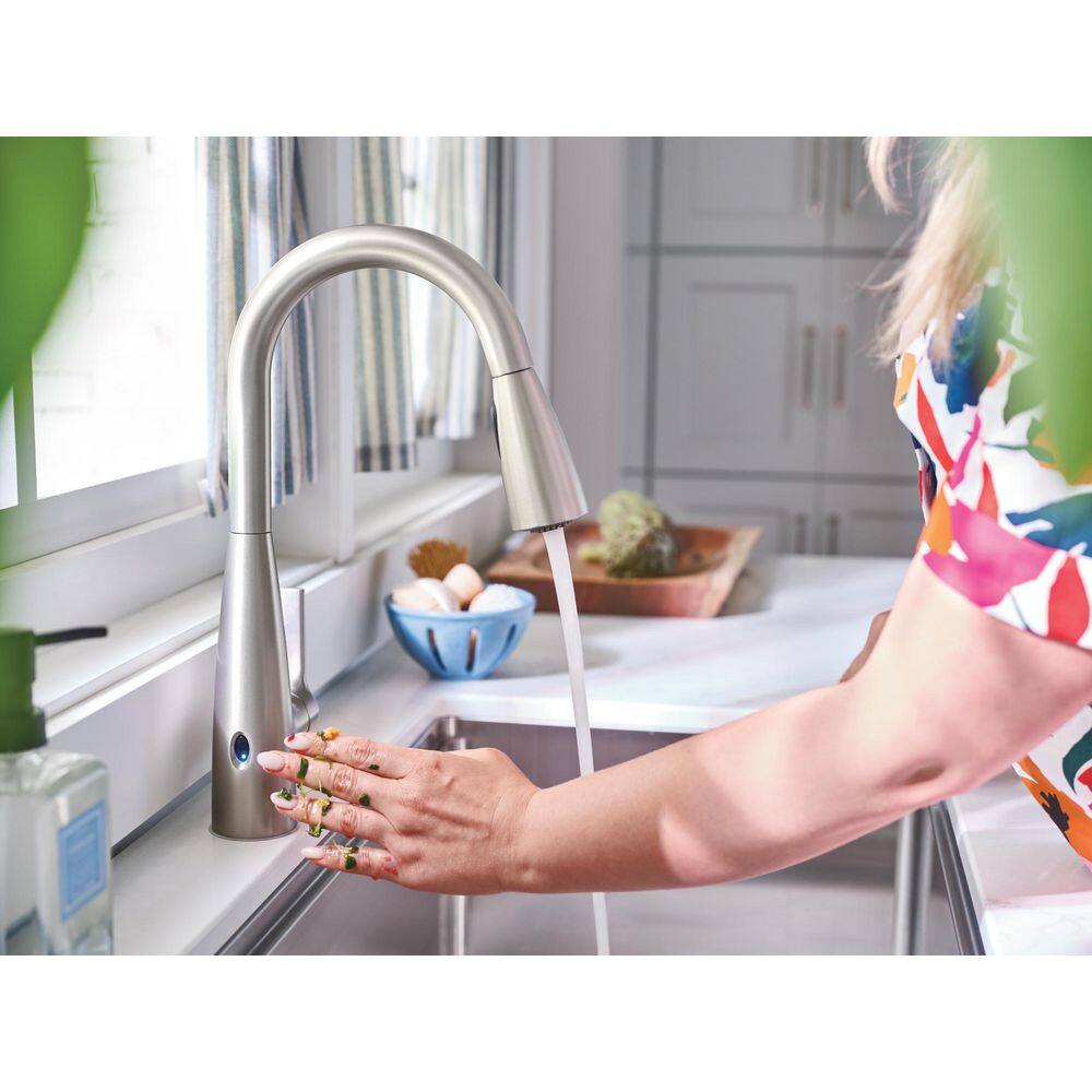 Stainless Steel Touchless Pull-Down Sprayer Kitchen Faucet