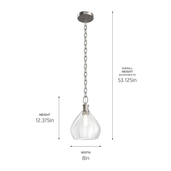 kichler pendant lights brushed nickel