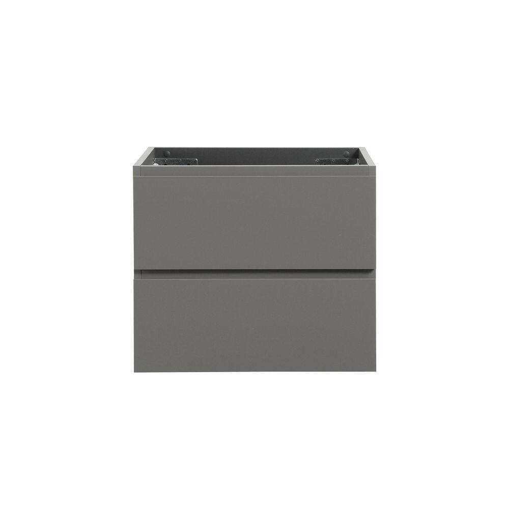 24 in. Floating Bath Vanity Cabinet without Top in Gray Pre-assembled with 