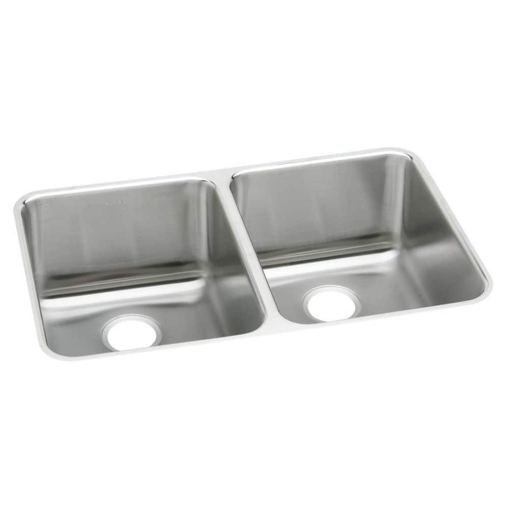 Lustertone Classic 35.75 in. Undermount Double Bowl 18 Gauge Lustrous Satin Stainless Steel Kitchen Sink price history on PriceWatchPro