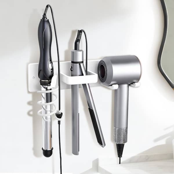 Wudkey 3 in 1 Bathroom Hair Tool Organizer with Curling Iron