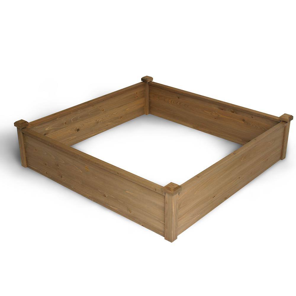 Cappuccino Fir Wood Modular Square Raised Garden Bed