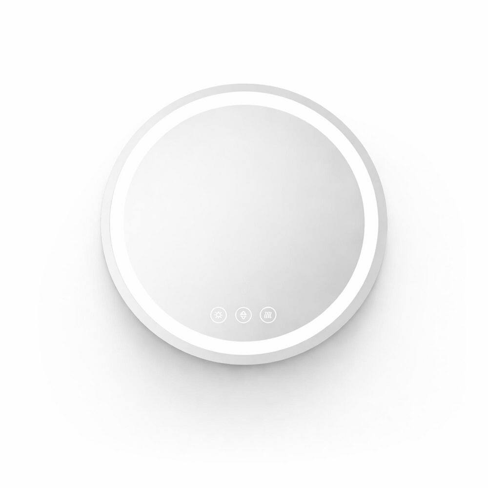 24 in. W x 24 in. H Round Frameless LED Lighted Antifog Dimmable 3-Color Touch Wall Mount Bathroom Vanity Mirror price history on PriceWatchPro
