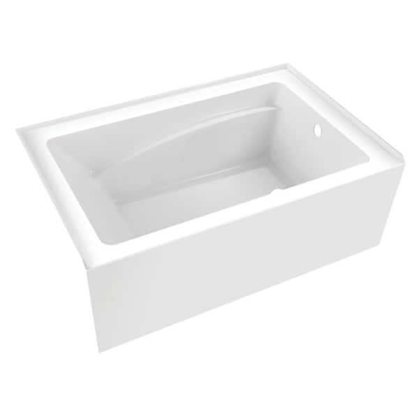 Aqua Eden 54 in. x 36 in. Acrylic Rectangular Alcove Soaking Bathtub with Right Drain in Glossy White