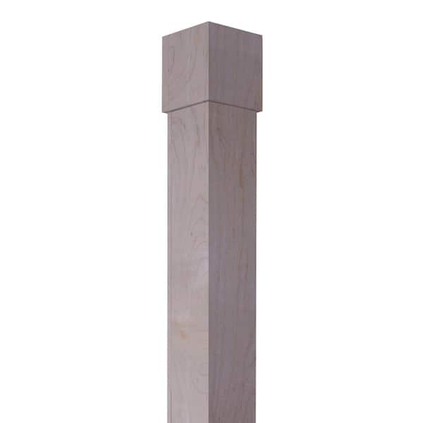Ornamental Mouldings 5.625 in. D x 5.6875 in. W x 104 in. L Unfinished Natural Soft Maple Lally Column Wrap