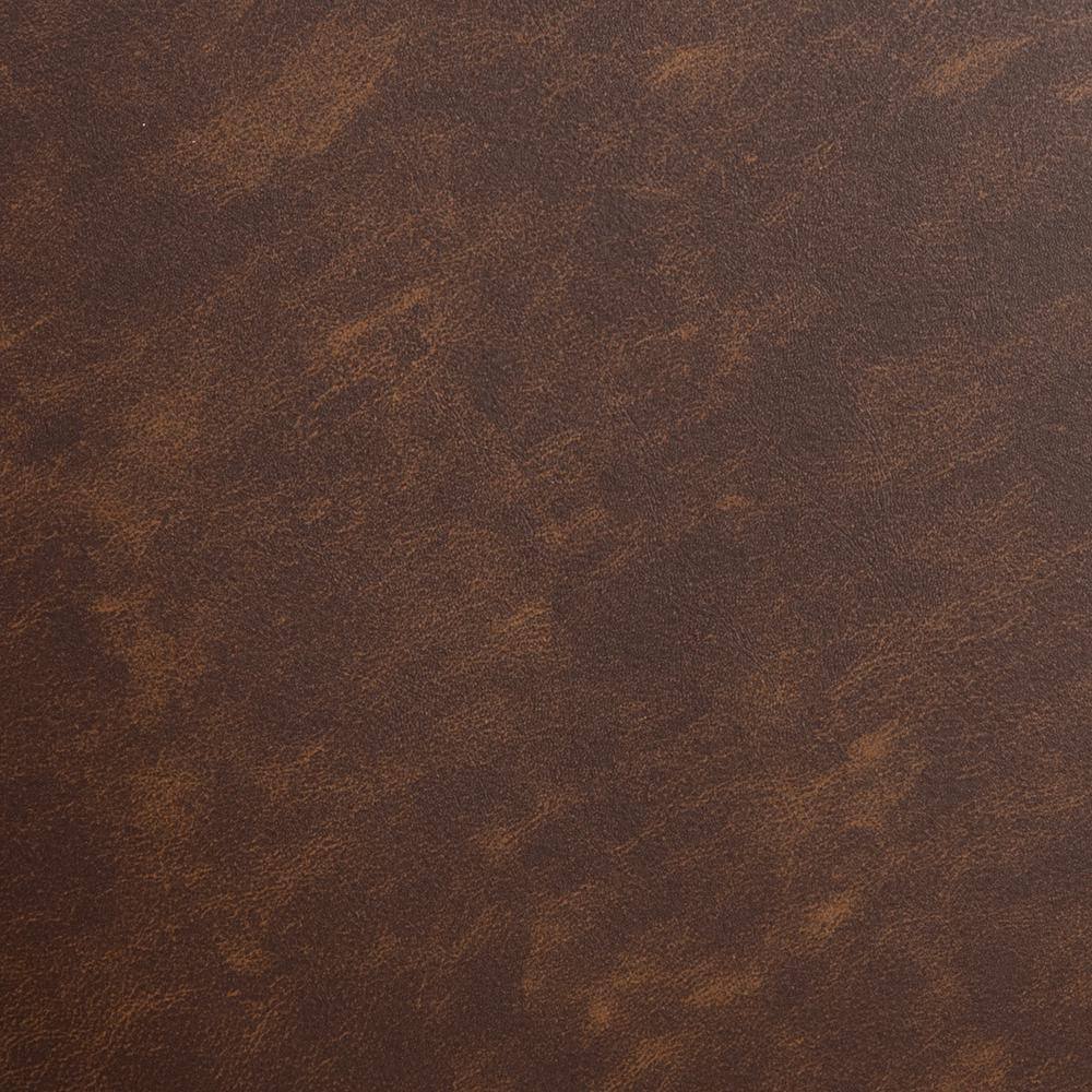 Brown Faux Leather Swivel Counter Stool with Steel Frame