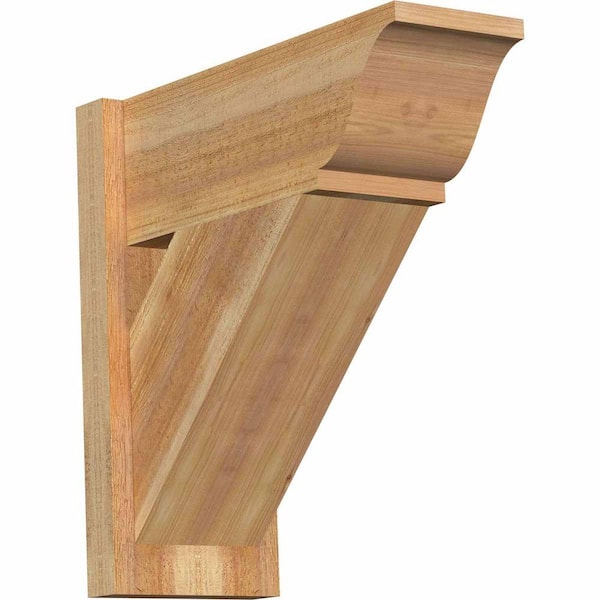 Ekena Millwork 8 in. x 20 in. x 20 in. Western Red Cedar Traditional Rough Sawn Outlooker