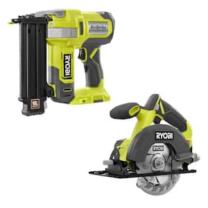 ONE+ 18V 18-Gauge Cordless AirStrike Brad Nailer with ONE+ 18V Cordless 5 1/2 in. Circular Saw (Tools Only)