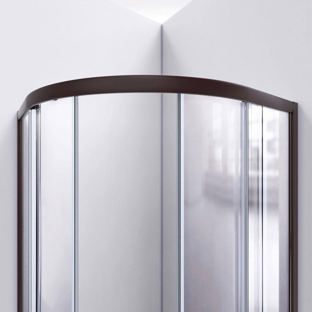 Prime 38" x 74.75" Semi-Frameless Clear Glass Sliding Shower Enclosure
