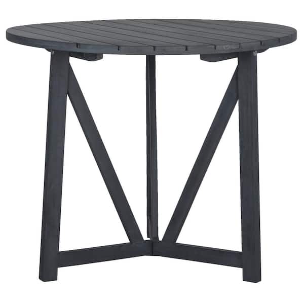 SAFAVIEH Cloverdale Ash Grey Round Outdoor Dining Table