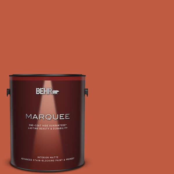 BEHR MARQUEE 1 gal. #M180-7 Deep Fire Matte Interior Paint & Primer