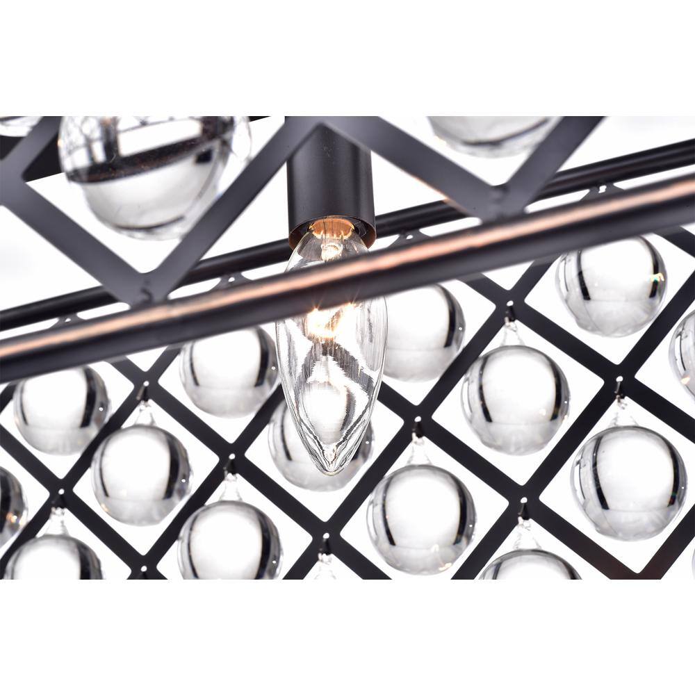 Azha 5-Light Oil Rubbed Bronze Oval Chandelier with Crystal Spheres