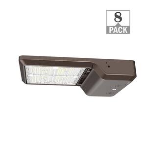 175-Watt Equivalent Integrated LED Bronze Area Light TYPE 5 Adjustable Lumens and CCT, 7-Pin Receptacle / Cap (8-Pack)