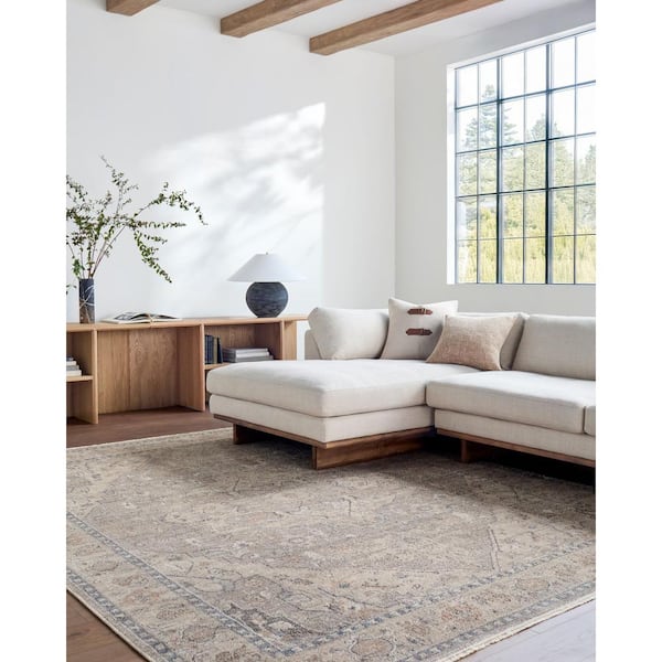 Galey Alix x Livabliss Maria Elena I Vintage Medallion Area Rug, 6'4 in. x 9' (6' x 9'), Taupe